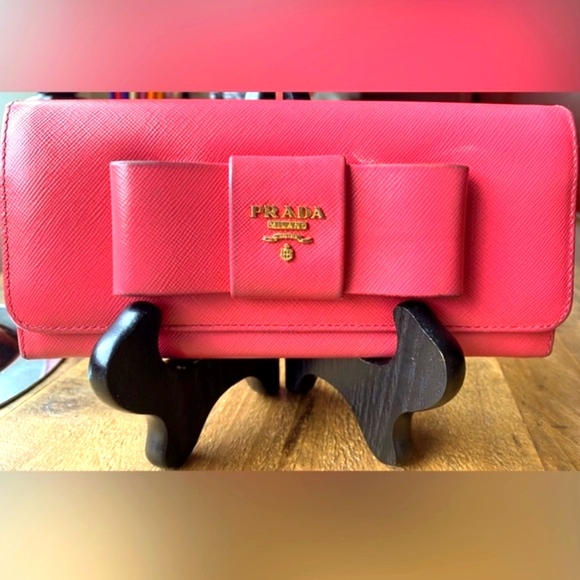 Pink Prada Wallet with Double Snap - Picture 5 of 13